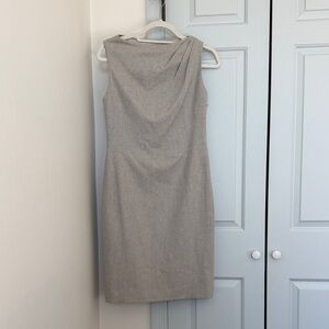 Vintage Ralph Lauren Collection-  Gathered Bateau Neck Wool Dress 8 / 10